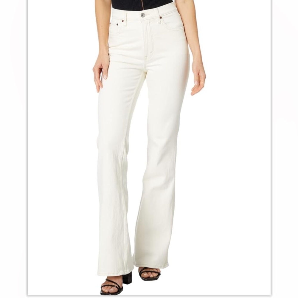 Abercrombie & Fitch Women's White Flare Jeans